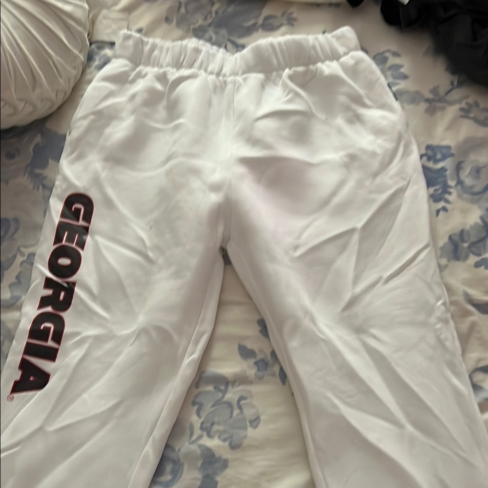 White Georgia Sweatpants